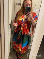 img 1 attached to Bsubseach Women Ethnic Print Kaftan Beach Dress Plus Size Swimsuit Cover Up review by Kevin Parker