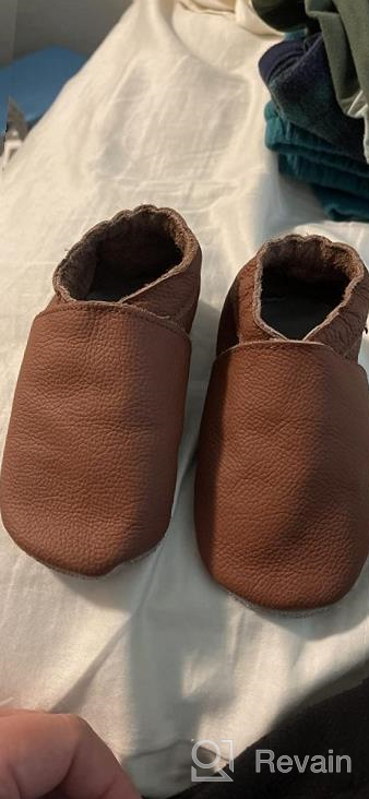 img 1 attached to 👟 Anti-Skid Prewalker Boys' Shoes - Mejale Leather Moccasins review by Jabari Campbell