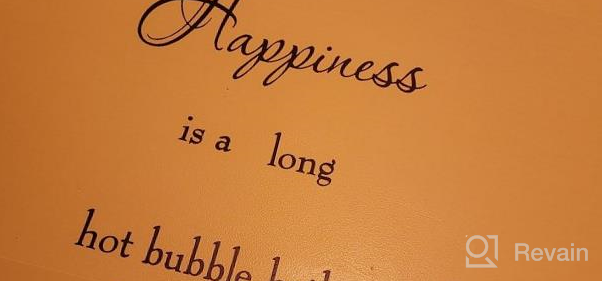 img 1 attached to Transform Your Bathroom With VWAQ Happiness Wall Decal Bubble Bath Quotes And Shower Stickers review by Jacob Ashman