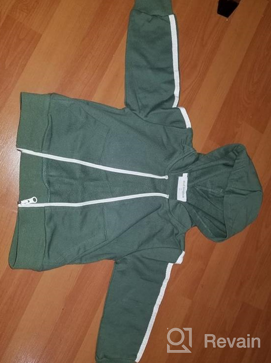 img 1 attached to LittleSpring Boys Tracksuit 2-Piece Set: Zip Up Hoodie and Jogger Pants - Perfect for Athletic Activities review by Jim Agosta