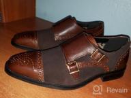 img 1 attached to Optimized Search: Men's Milan Leather Suede Double Loafer Shoes - Loafers & Slip-Ons review by Joe Jimenez