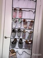 img 1 attached to YOUDENOVA 22-Pocket Over-The-Door Shoe Organizer With Extra Large Mesh Pockets And 4 Metal Hooks - Perfect For Storing Sneakers, High Heels, Slippers, And More In Your Closet review by Duane Kaul