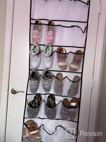 img 7 attached to YOUDENOVA 22-Pocket Over-The-Door Shoe Organizer With Extra Large Mesh Pockets And 4 Metal Hooks - Perfect For Storing Sneakers, High Heels, Slippers, And More In Your Closet