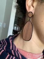 img 1 attached to Get The Ethnic Look With Udalyn'S 9-Pair Wooden Dangle Earrings For Women review by Kevin Parker