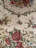 img 1 attached to Ukeler Rustic Floral Rose Area Rugs Vintage Traditional Round Accent Floor Rugs 100% Machine Washable Shabby Country Style Carpet For Bedroom, 4'X4' review by Mark Cai