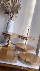 img 8 attached to 9-Piece Antique Riccle Gold Cake Stand Set - Perfect For Christmas, Wedding, Birthday & More!
