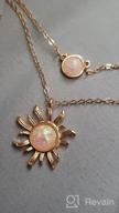 картинка 1 прикреплена к отзыву Двухрядный ожерелье с подвеской в виде луны и солнца с подвеской-изумрудом осиного цветка - идеальный подарок для женщин. от Jimmy Franklin