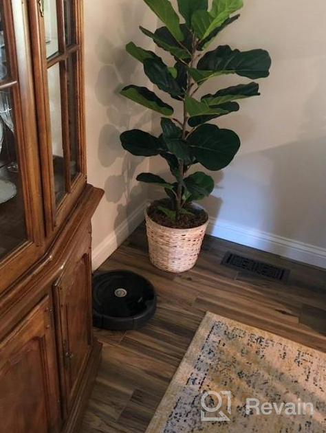 img 1 attached to 47 Inch Artificial Fiddle Leaf Fig Tree - Add Greenery To Your Living Room, Bedroom Or Office! review by Danierl Temple