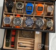 img 1 attached to Keep Your Watches Safe And Stylish With Emfogo 10-Slot Watch Box - Perfect Gift For Men And Women On Father'S Day, Birthday, Or Anniversary review by Mark Vazquez