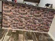 img 1 attached to 23.6" X 118" Peel & Stick Faux Stone Brick Wallpaper - Removable Self-Adhesive Home Decoration Fireplace Shelf Paper review by David Flores