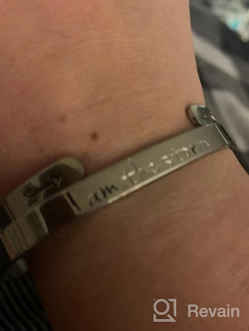 img 1 attached to Inspiring Stainless Steel Cuff Bracelet: Gift of Motivation 🌟 for Women & Girls on Birthdays, Mothers Day & Christmas review by Nick Walker
