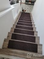 img 1 attached to Non-Slip Brown Carpet Stair Treads - 15-Pack Of 8"X30" Runners For Wooden Steps review by Rick Bear