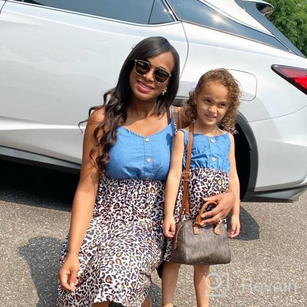 img 1 attached to Daughter Girls' Clothing IFFEI Matching Sleeveless Stitching Dresses review by Roshan Schram