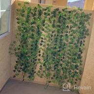 картинка 1 прикреплена к отзыву Artificial Ivy Leaf Plant Garland - 12 Strands, 91 Feet - Perfect For Home, Kitchen, Garden, Office, Wedding, And Wall Decor от Paul Freeman
