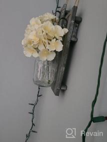 img 7 attached to Farmhouse Wood Wall Art Decor With Remote - Besuerte Rose Bouquet Flowers And LED Fairy Lights XLarge Jacobean Wall Sconces Set Of Two For Home Living Room And Bedroom Decorations