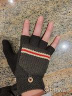 img 1 attached to Warm and Versatile: Kids’ 2 Pairs Convertible Fingerless Gloves with Mittens for Ages 5-10 review by James Hounds