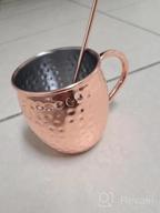img 1 attached to Handcrafted Moscow Mule Mugs And Beer Glasses Set With Copper Straws And Accessories review by Julie Lewis
