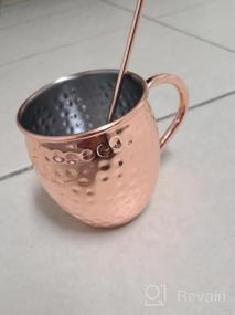 img 7 attached to Handcrafted Moscow Mule Mugs And Beer Glasses Set With Copper Straws And Accessories