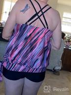 img 1 attached to Plus Size Tankini Swimsuit With Tummy Control And Boy Shorts - Blouson Top From Holipick For Women review by Alexis Brown