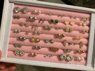 img 1 attached to 2-Slot Velvet Small Ring Organizer Set For Earrings Showcase Display Storage Insert Holder Jewelry Box, Drawer, Dresser (Set Of 2) review by Samuel Hansen