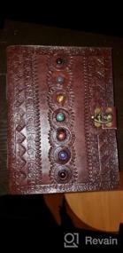 img 5 attached to Leather Dragon Bound Journal 6X8 Notebook For Men DnD Book With Blank Pages Travel Writing (Brown)