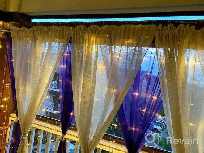 img 1 attached to Add Elegance To Your Home With DONREN'S White Sheer Voile Curtains, Perfect For Bedroom, Kitchen, And Small Windows review by Heather Shaw