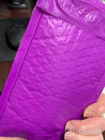 img 7 attached to 50-Pack Fuxury 4X8 Inch Bubble Mailers - водонепроницаемые, самозапечатывающиеся мягкие конверты для деловых пакетов, ювелирных изделий и косметических принадлежностей # 000 Purple