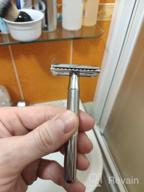 img 1 attached to Chrome Plated King C. Gillette Double Edge 🪒 Safety Razor Handle with 5 Platinum Coated Refills Pack review by Krishan Swami