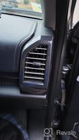img 8 attached to Отделка вентиляционного отверстия из углеродного волокна из АБС-пластика для Ford F150 2015-2020: обновление выпускного отверстия кондиционера Keptrim из 3 частей