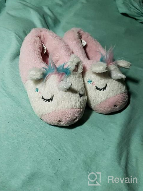 img 1 attached to Comfy and Cute FREE 2 DREAM Slippers for Toddler and Kids 🦄 - Unicorn, Llama, Blue Monster, Bear Claw, Pug - Indoor Outdoor Bottom, Soft Plush review by Kevin Barbon