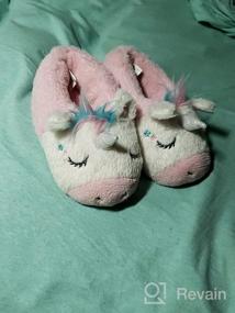 img 6 attached to Comfy and Cute FREE 2 DREAM Slippers for Toddler and Kids 🦄 - Unicorn, Llama, Blue Monster, Bear Claw, Pug - Indoor Outdoor Bottom, Soft Plush