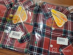 img 5 attached to Mud Kingdom Boys' Plaid Cotton Flannel Dress Shirt with Roll-up Long Sleeves