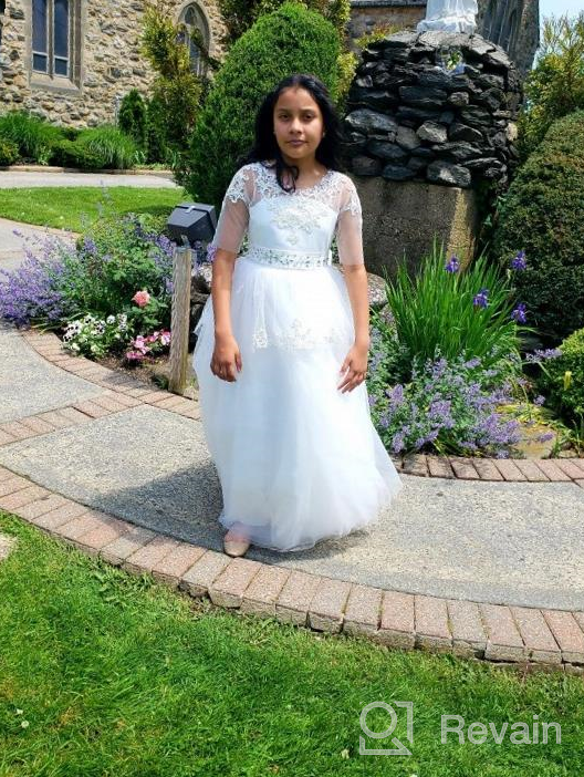 img 1 attached to 👗 White Girls' Clothing for Communion: First Communion Dresses – The Perfect Choice review by Mike Pedroza