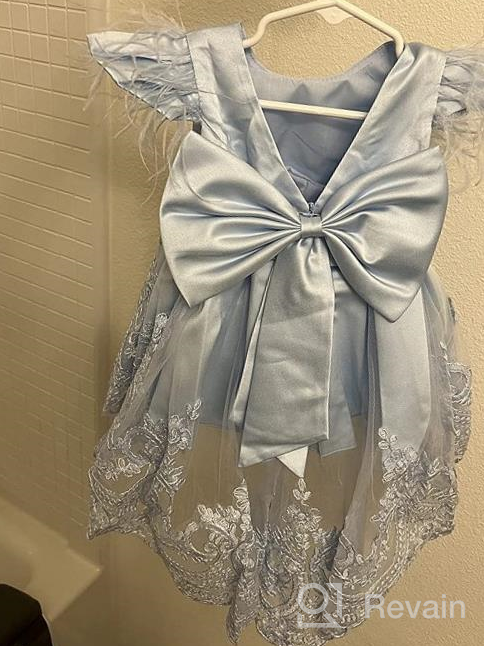 img 1 attached to 🎀 Bowknot Embroidered Pageant Wedding Girls' Clothing Dresses with Dresses review by Zack Block