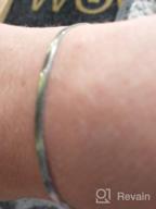 img 1 attached to Stainless Herringbone Bracelet Lobster Silver review by Jim Worthington