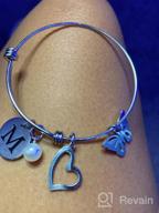 img 1 attached to Malyunin Initial Alphabet Bracelet: Heart, Butterfly, Personalized Jewelry for Women & Girls review by Lisa Zimmerman