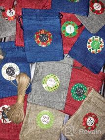 img 6 attached to Toyvian Christmas Advent Calendar Bags 2020,24 Days Burlap Bags With Drawstring Gift Pouches Candy Sacks DIY Decorations For Xmas Countdown