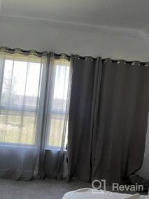 img 8 attached to 84In Grey Blackout Curtains - Thermal Insulated, Heat & Light Blocking Window Drapes For Bedroom/Living Room (2 Panels Set)