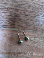 img 1 attached to Shimmering Gold Polished Ball Stud Earrings with Screwback Posts review by Doreen Johnson