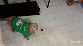 img 8 attached to DroolingDog Pet Dog Christmas T Shirt Funny Costume For Small Dogs, Green, XS