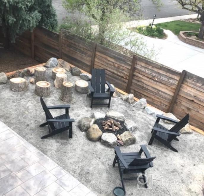 img 1 attached to Oversized Weather Resistant Green Adirondack Chair - Perfect For Outdoor Fire Pits! review by Kathleen Roy