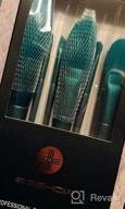 img 1 attached to Eigshow Premium Synthetic Makeup Brush Set For Foundation, Powder, Concealer, Blending, Eye Shadow And Face Kabuki - Jade Green Makeup Brush Sets With Cylinder review by Dewey Galyon