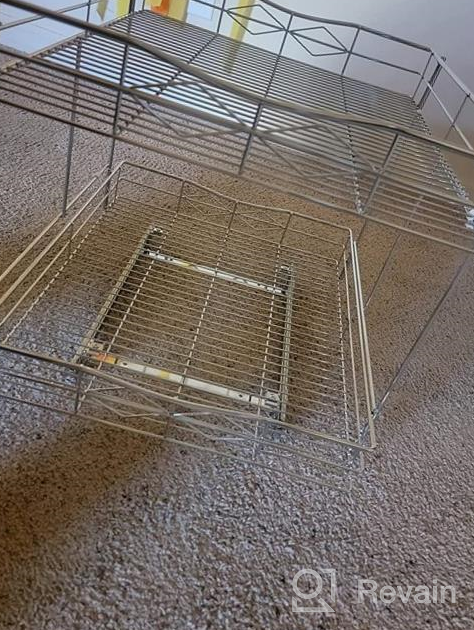 img 1 attached to 2 Tier Pull Out Under Sink Cabinet Organizer, Sliding Wire Shelf Storage Basket For Kitchen Bathroom - 17" W X 21" D X 16-3/8"H (Requires 18 Inch Cabinet Opening) review by Patrick Pearson