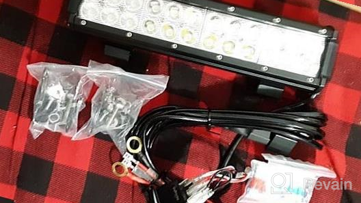 img 1 attached to GOOACC 12Inch 72W LED Light Bar With 2PCS 4 Inch 18W LED Pods And Off Road Wiring Harness - Ideal For Truck, Golf Cart, SUV, ATV, UTV, And Boat - 2 Year Warranty review by Aaron Richardson