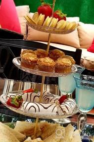 img 5 attached to NWK 3/4-Tier Cupcake Stand With Crystal-Clear Plastic Plates And Metal Struts Dessert Stable Tower Display Rack Serving Tray For Wedding Birthday Baby Shower Mermaid Tea Brunch Party (Silver)