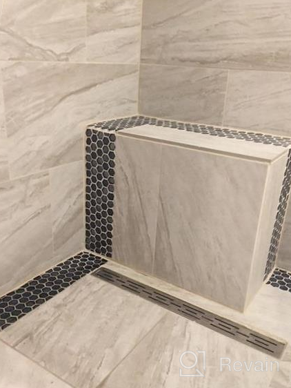 img 1 attached to Stylish And Durable Neodrain Linear Shower Drain With Brickwork Pattern Grate - Perfect For Modern Bathrooms review by Victor Shepherd