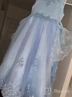 img 1 attached to Embroidered Princess 👸 Communion Bridesmaid Applique Girls' Clothing review by Chris Ledet
