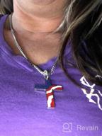 img 1 attached to HZMAN American Flag Patriotic Cross Pendant Necklace: Express Your Faith with Stylish Religious Jewelry review by George Bridgewater
