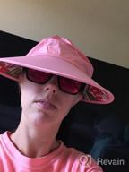 img 1 attached to HINDAWI Sun Hats For Women Wide Brim UV Protection Summer Beach Packable Visor review by Angel Serafini