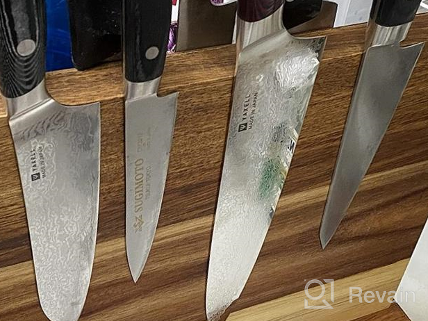 img 1 attached to Organize Your Kitchen With Uniharpa'S Double-Sided Magnetic Knife Block - Strong & Safe Holder Rack With Anti-Slip Feet review by Mick Ohlrogge